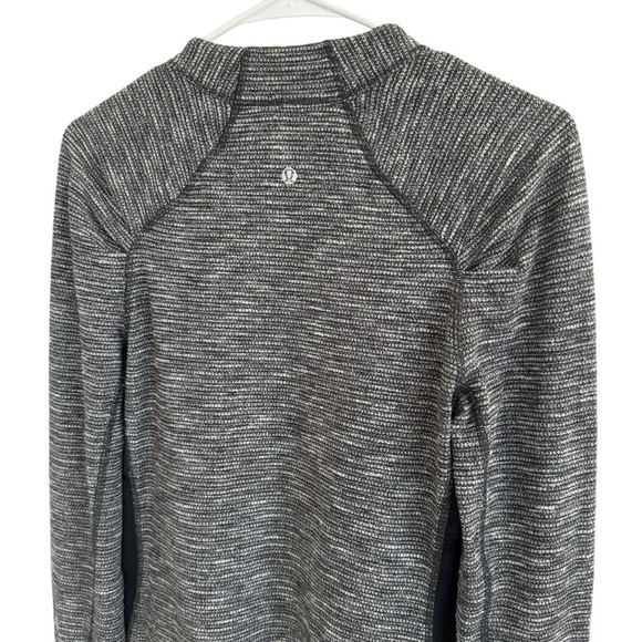 Lululemon Think Fast Long Sleeve, Coco Pique Black / Black, Size 10 - Picture 11 of 12